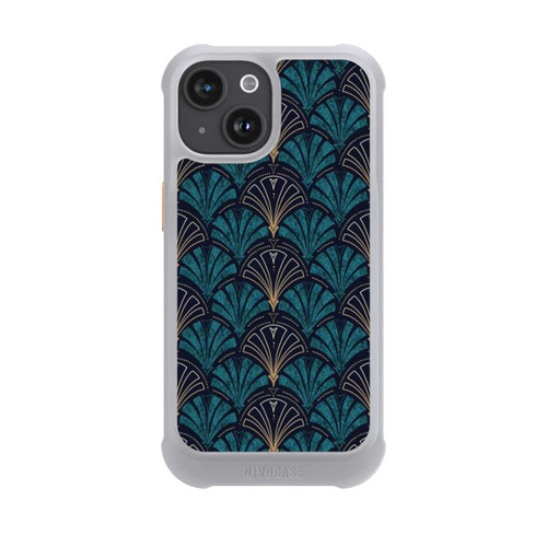 Apple iPhone 15 NIVOmax Art Deco Aquamarin Gold