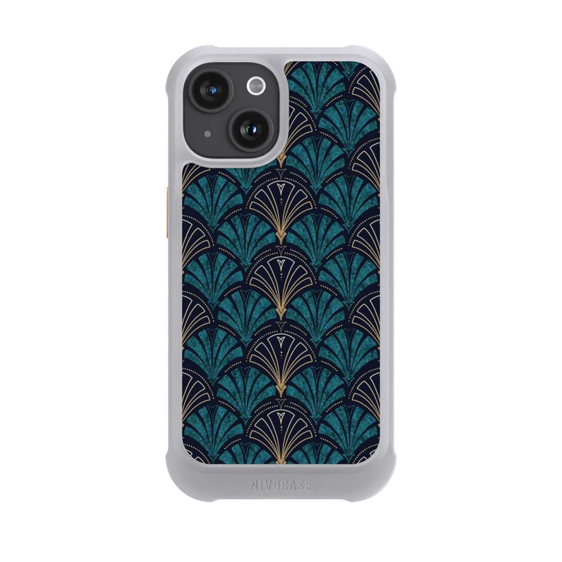 iPhone 15 NIVOmax Art Deco Aquamarin Gold