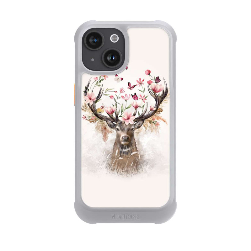 iPhone 15 NIVOmax Deer Flowers Antlers