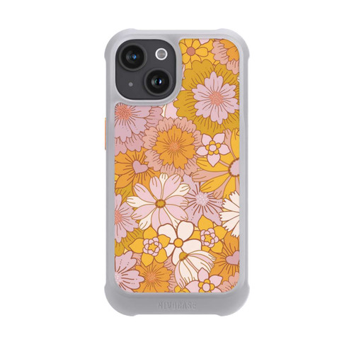 Apple iPhone 15 NIVOmax Retro Blumentapete Gelb