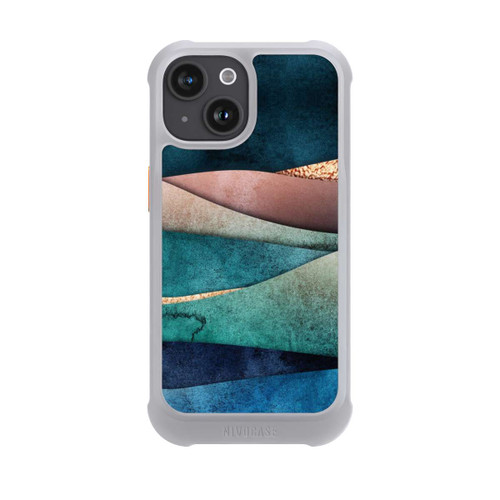 Apple iPhone 15 NIVOmax Blau-Goldene Wellen