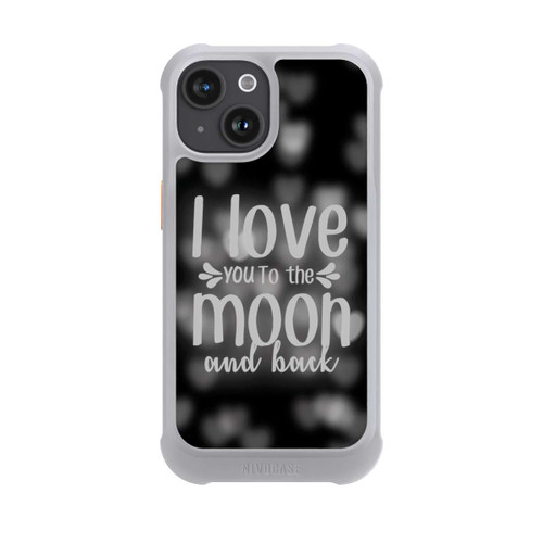 Apple iPhone 15 NIVOmax I Love You to The Moon And Back Black Hearts