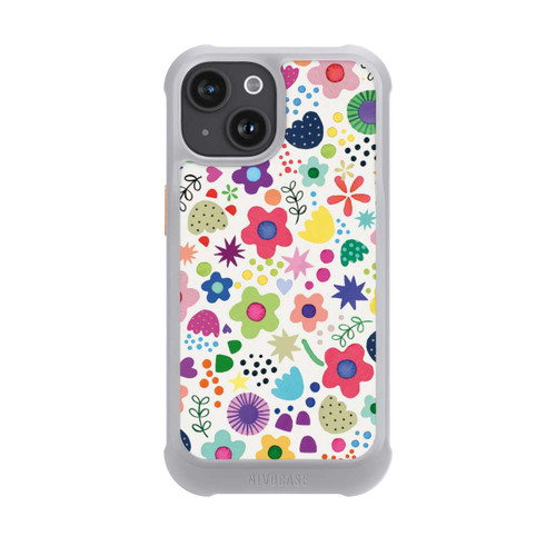 Apple iPhone 15 NIVOmax Fleurs psychédéliques colorées