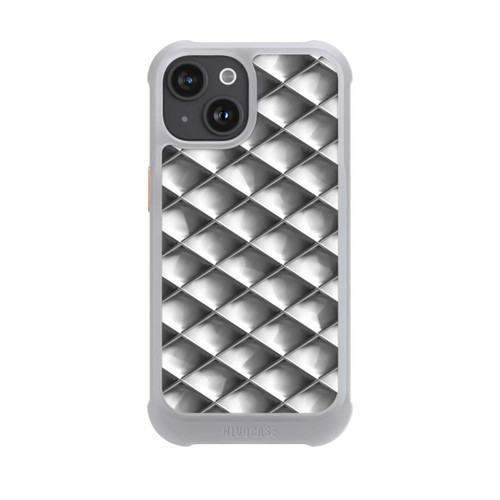 Apple iPhone 15 NIVOmax Glamour Silver Squares