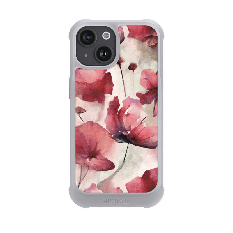 iPhone 15 NIVOmax Wilde Mohnblumen Aquarell mit KI