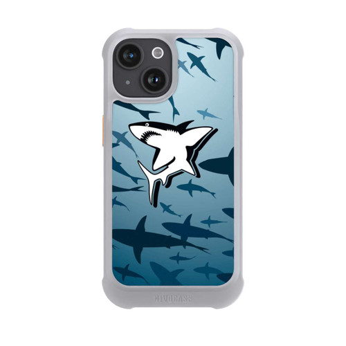 Apple iPhone 15 NIVOmax Haie Muster Blau