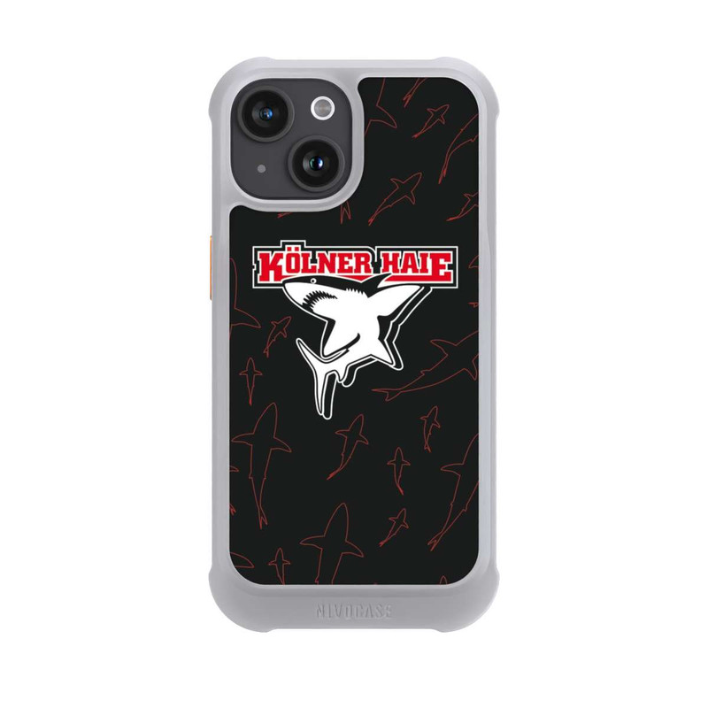 iPhone 15 NIVOmax Haie Muster Rot