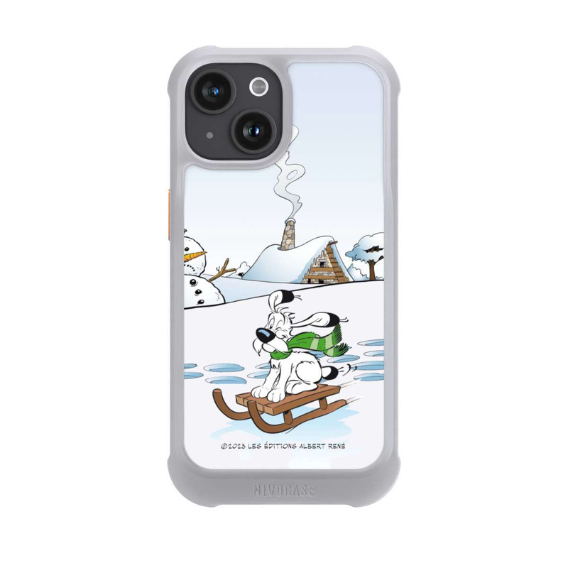 iPhone 15 NIVOmax Idéfix fait du traîneau
