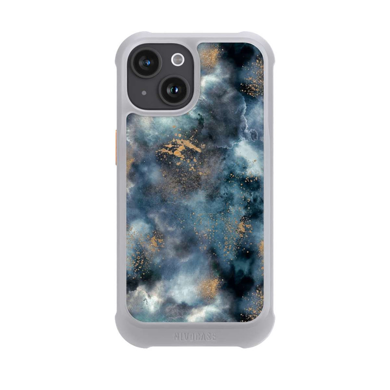 iPhone 15 NIVOmax Smoky Marble Watercolor Navy