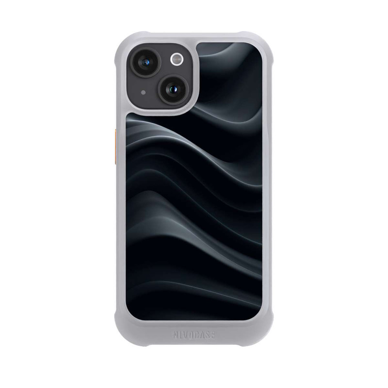 iPhone 15 NIVOmax Black Waves Texture