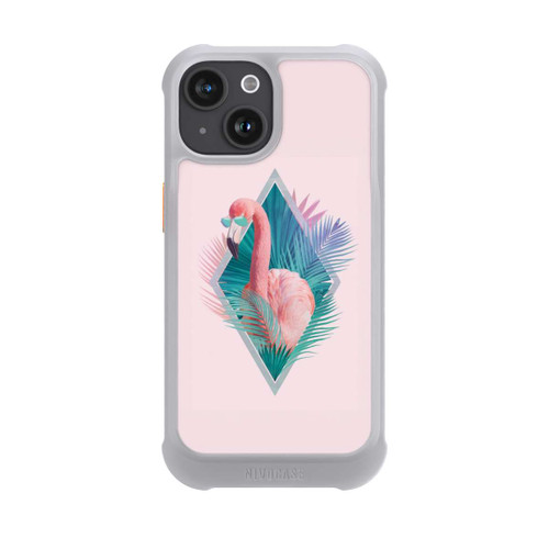 Apple iPhone 15 NIVOmax Tropische Pflanzen Flamingo