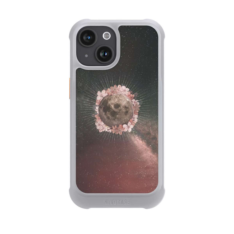 iPhone 15 NIVOmax Blumen und Mondlicht
