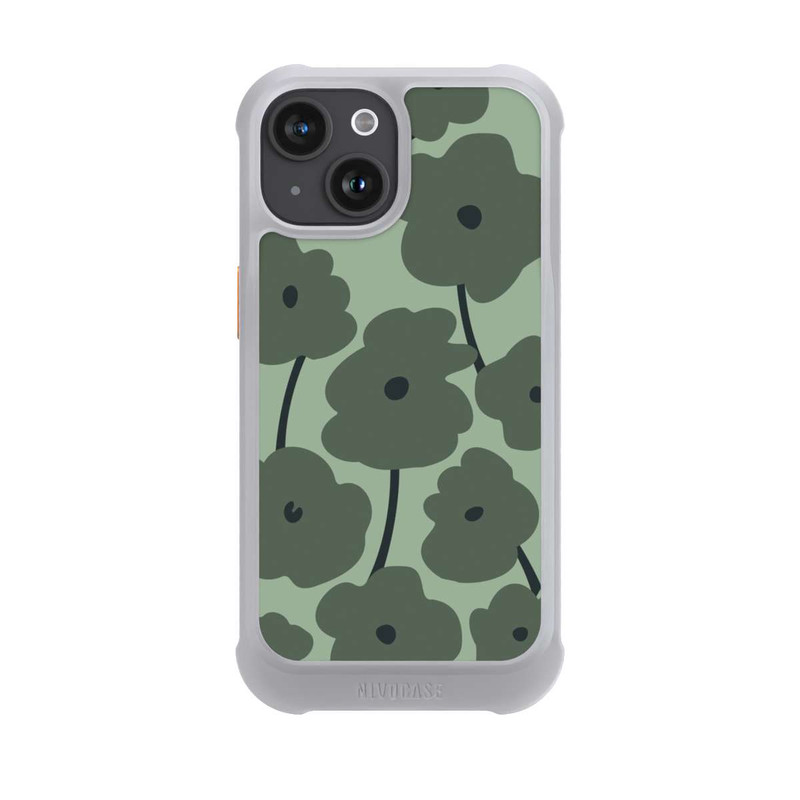 iPhone 15 NIVOmax Fleurs Minimalistes Vertes