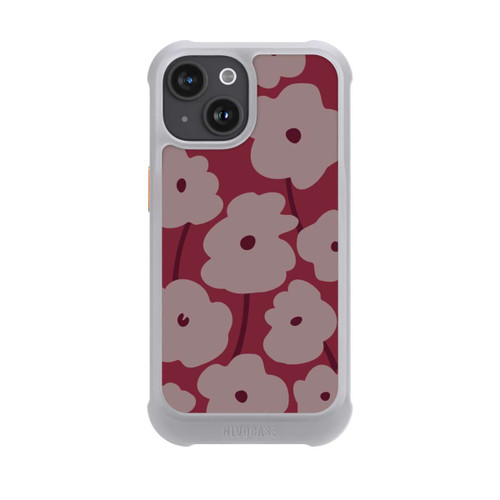 Apple iPhone 15 NIVOmax Minimalistische Blumen Bordeaux