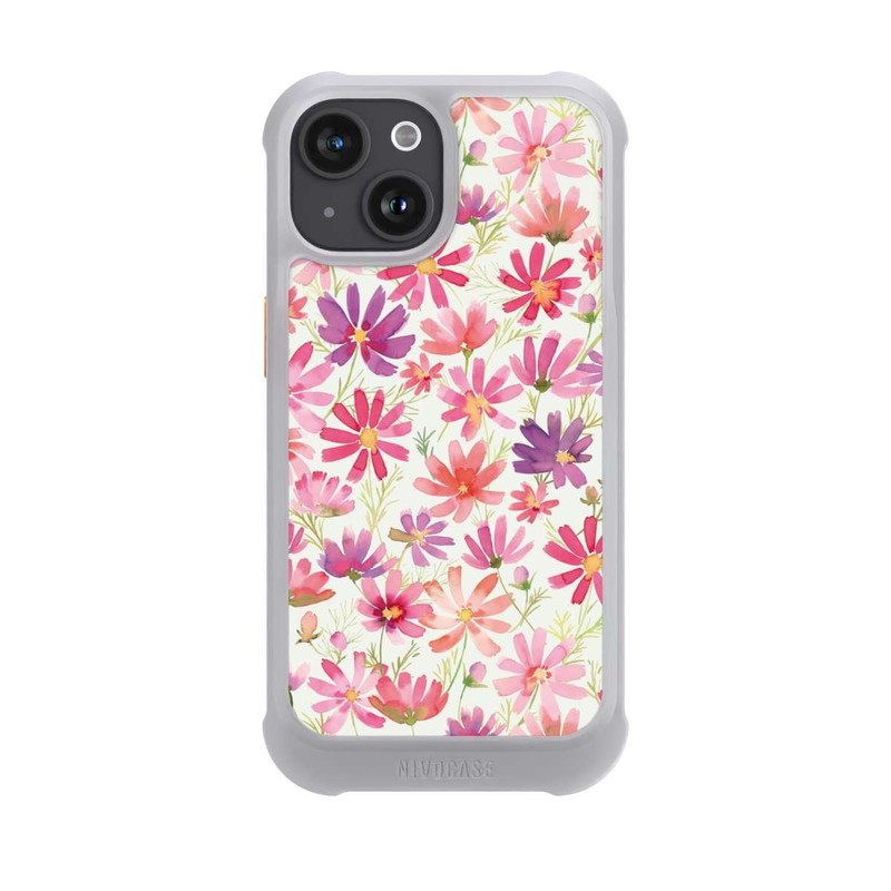 iPhone 15 NIVOmax Boho Cosmos Flowers Purple