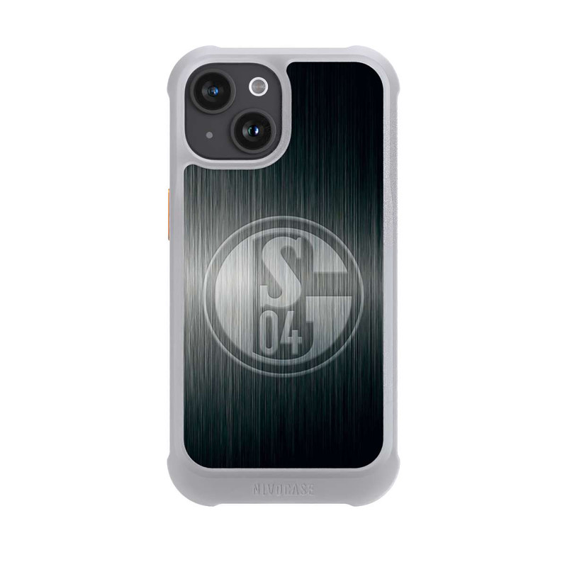 iPhone 15 NIVOmax Schalke 04 Metall Look