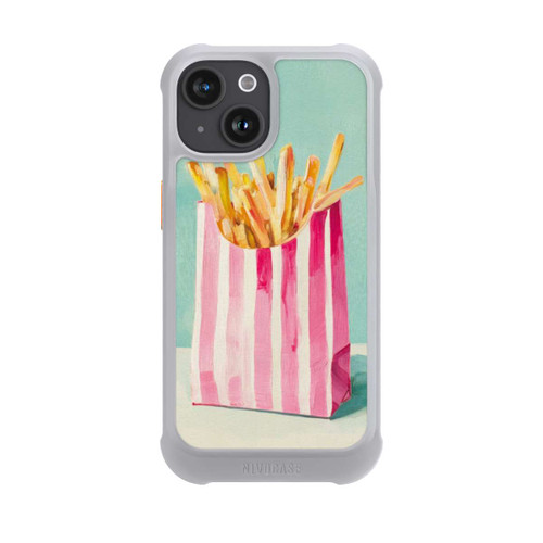 Apple iPhone 15 NIVOmax Retro Pommes Blau Watercolor