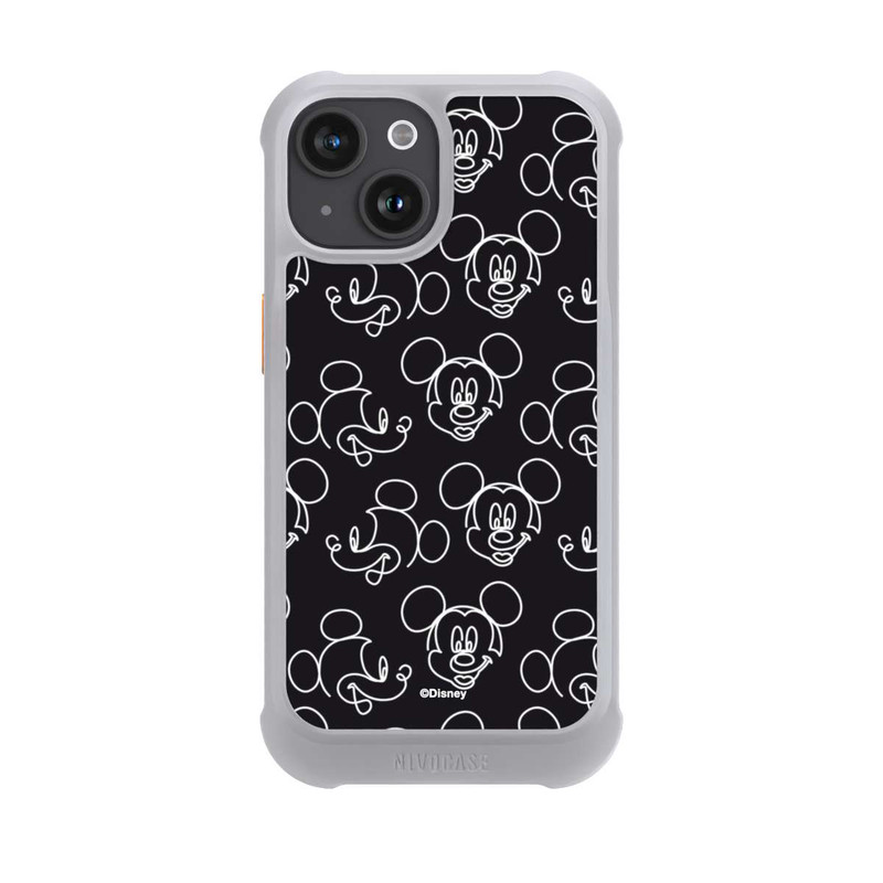 iPhone 15 NIVOmax Disney Mickey Muster Schwarz