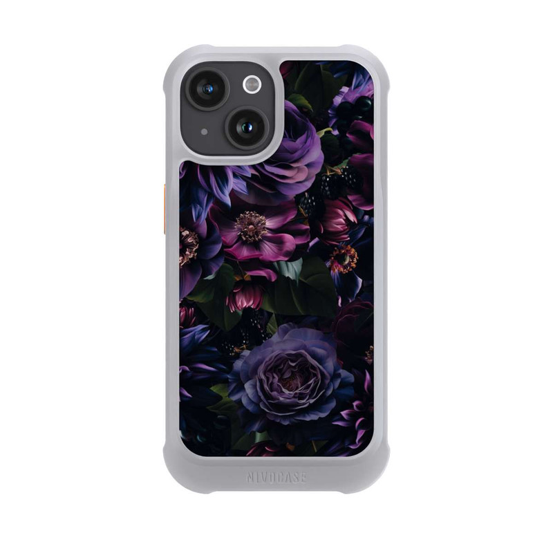 iPhone 15 NIVOmax Dunkle Lila Blüten 