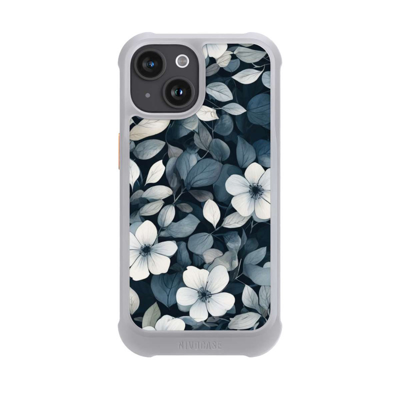 iPhone 15 NIVOmax Blaue Negativblumen mit KI