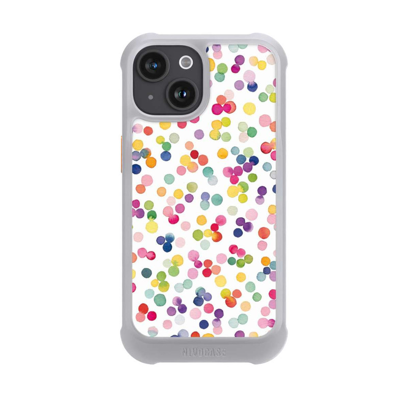 iPhone 15 NIVOmax Watercolour Punkte Bunt
