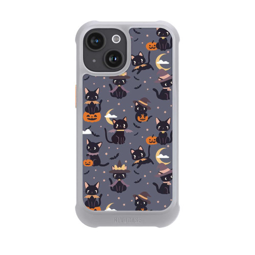 Apple iPhone 15 NIVOmax Cute Halloween Witch Cats and Pumpkins