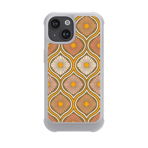 Apple iPhone 15 NIVOmax Groovy 70s Retro Mid-Century Daisy Flowers