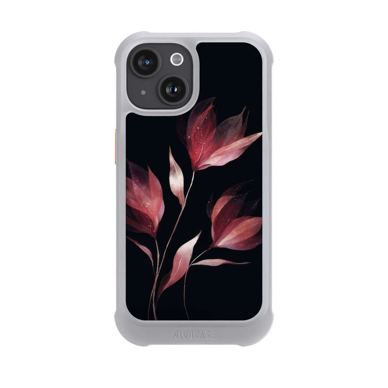 iPhone 15 NIVOmax Burgunderrote Blume Negativ