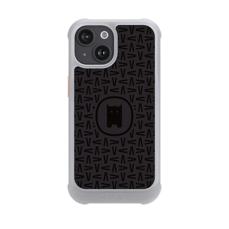 iPhone 15 NIVOmax Nivocase Muster Schwarz Grau