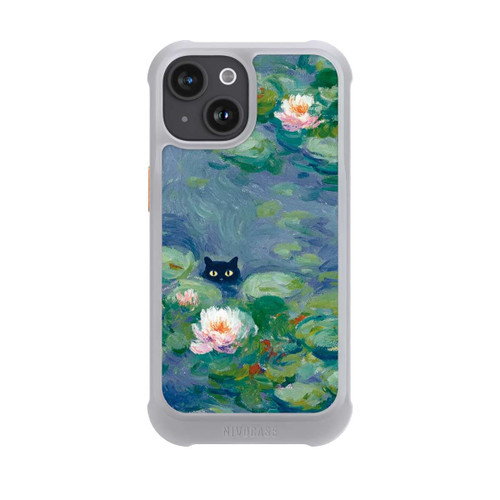 Apple iPhone 15 NIVOmax Katze im Teich Gemälde Impressionismus