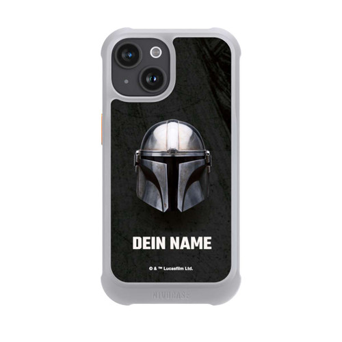 Apple iPhone 15 NIVOmax Star Wars Mandalorian Black Helmet Personalisierbar