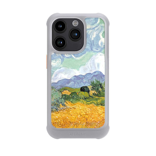Apple iPhone 15 Pro NIVOmax Weizenfeld mit Zypressen