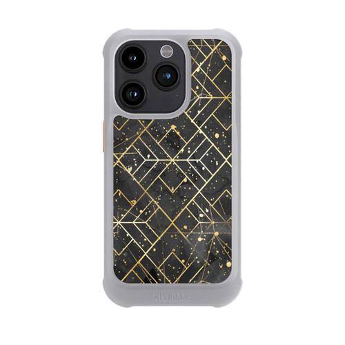 Apple iPhone 15 Pro NIVOmax Marble-Black-Grid