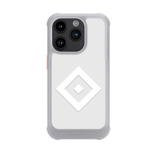 Apple iPhone 15 Pro NIVOmax Rauten Logo auf HSV Grau