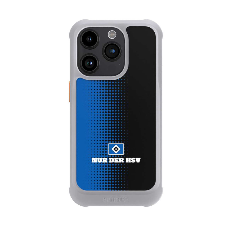 iPhone 15 Pro NIVOmax Nur der HSV - Rautenraster Schwarz