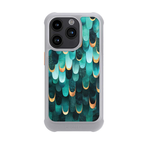 Apple iPhone 15 Pro NIVOmax Gefiedert Türkis Golddruck