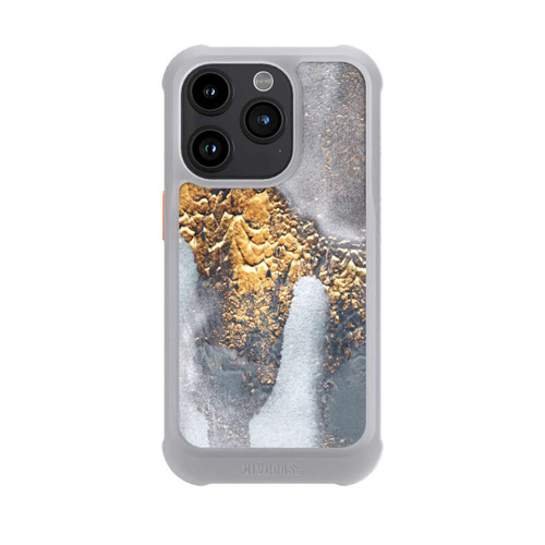 Apple iPhone 15 Pro NIVOmax Beton-Gold-Glitzerlook