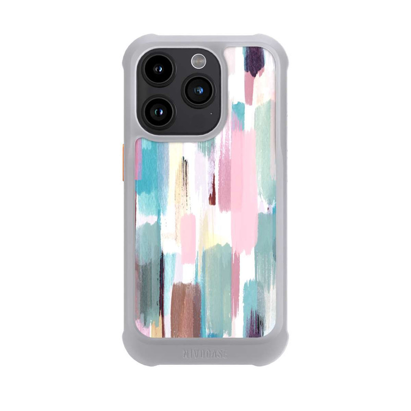 iPhone 15 Pro NIVOmax Abstrakte Pinselstriche in Pastelltönen