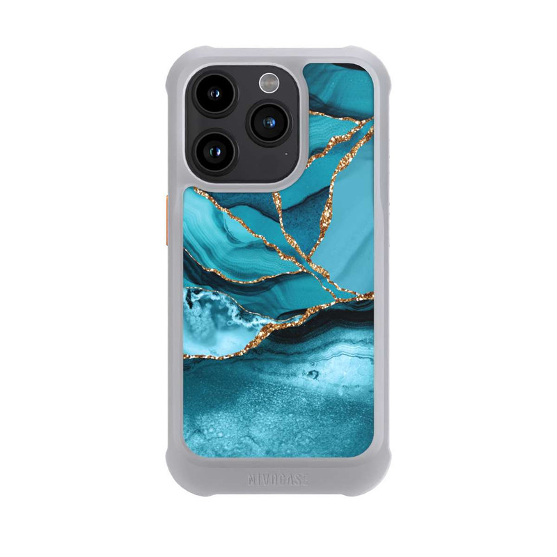 iPhone 15 Pro NIVOmax Marbre Bleu Glacier