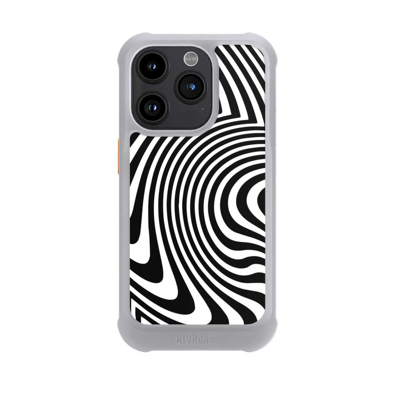iPhone 15 Pro NIVOmax Black and White Waves