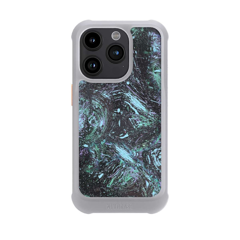 iPhone 15 Pro NIVOmax Abstrakt tropfender Staub lila