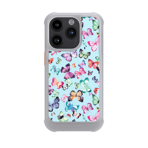 Apple iPhone 15 Pro NIVOmax Butterflies Pink Orange Blue