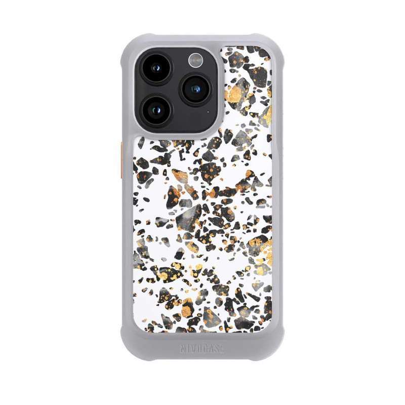 iPhone 15 Pro NIVOmax Gold Speckled Terrazzo