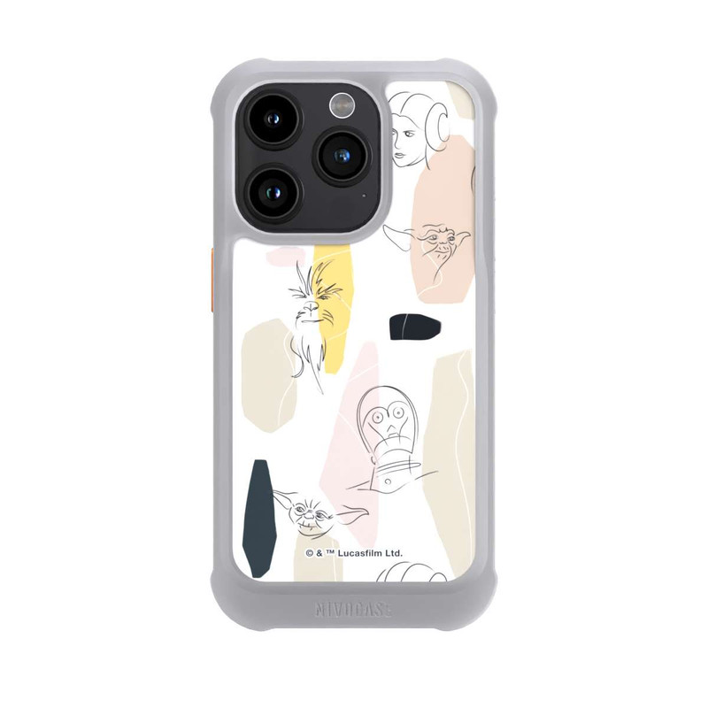 iPhone 15 Pro NIVOmax Helle Seite Line Art