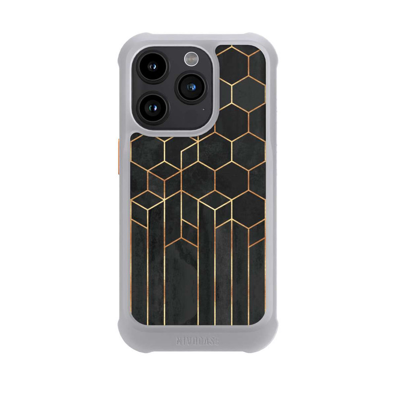 iPhone 15 Pro NIVOmax Schwarze Sechsecke