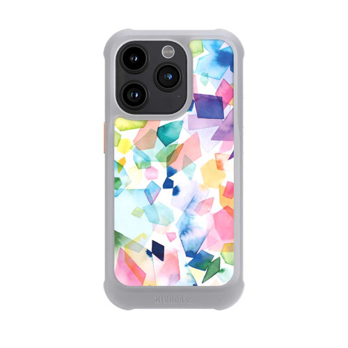 Apple iPhone 15 Pro NIVOmax Colorful Watercolor Gems Diamonds