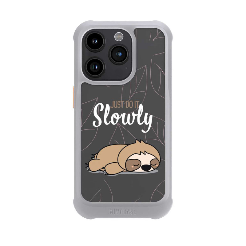 iPhone 15 Pro NIVOmax Just Do It Slowly Sloth Grey