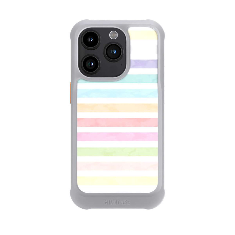 iPhone 15 Pro NIVOmax Regenbogenfarbene Streifen