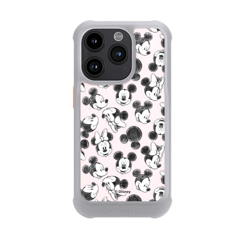 iPhone 15 Pro NIVOmax Minnie & Mickey Viele Gesichter Pink