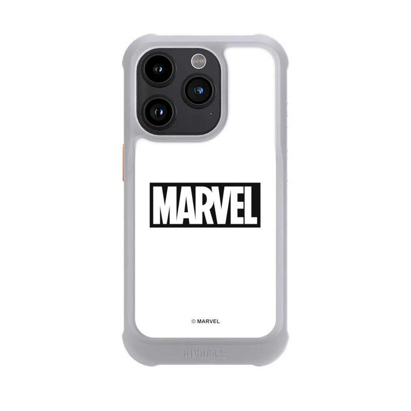 iPhone 15 Pro NIVOmax Marvel Logo White